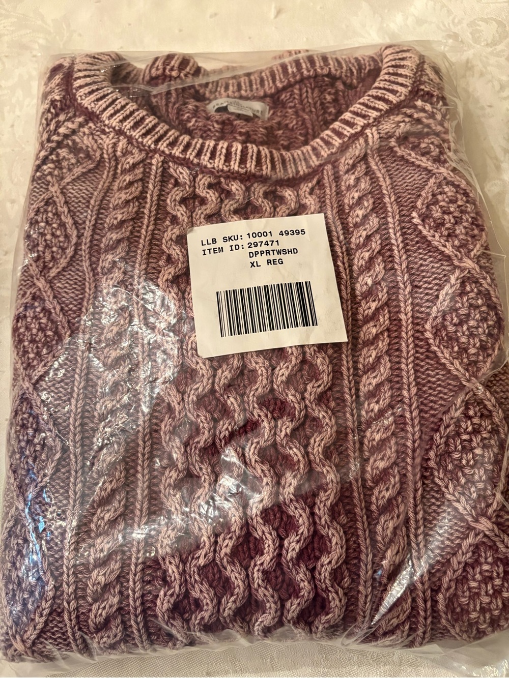 LL Bean Women’s Fisherman Sweater NWT